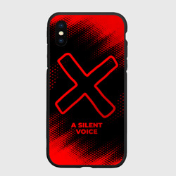 Чехол для iPhone XS Max матовый A Silent Voice - red gradient
