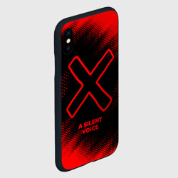 Чехол для iPhone XS Max матовый A Silent Voice - red gradient - фото 2