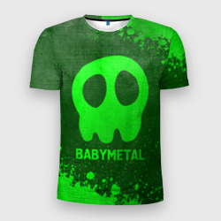 Мужская футболка 3D Slim Babymetal - green gradient