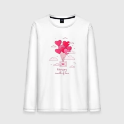 Мужской лонгслив хлопок Февраль месяц любви