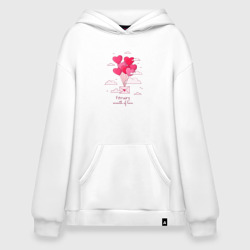 Худи SuperOversize хлопок Февраль месяц любви