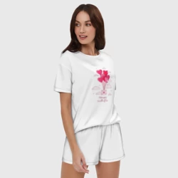 Женская пижама с шортиками хлопок Февраль месяц любви - фото 2