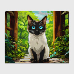 Плед 3D Балинезийская кошка летом