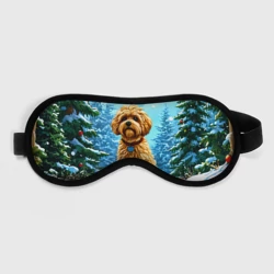 Маска для сна 3D Мальтипу в зимнем лесу