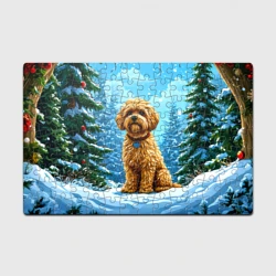 Головоломка Пазл магнитный 126 элементов Мальтипу в зимнем лесу