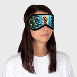 Маска для сна 3D Мальтипу в зимнем лесу - фото 2