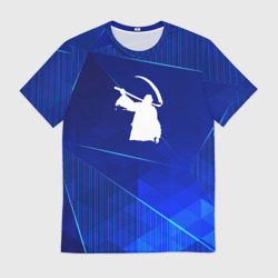 Мужская футболка 3D Children of Bodom blue poly