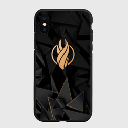 Чехол для iPhone XS Max матовый Dead Space golden poly