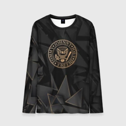 Мужской лонгслив 3D Ramones golden poly