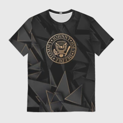 Мужская футболка 3D Ramones golden poly