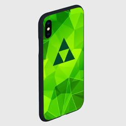Чехол для iPhone XS Max матовый Zelda green poly - фото 2