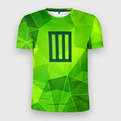 Мужская футболка 3D Slim Paramore green poly