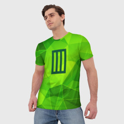 Мужская футболка 3D Paramore green poly - фото 2