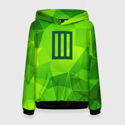 Женская толстовка 3D Paramore green poly