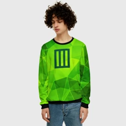 Мужской свитшот 3D Paramore green poly - фото 2