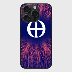 Чехол силиконовый для Apple iPhone 15 Pro Мax матовый Blue Exorcist red energy