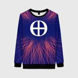 Женский свитшот 3D Blue Exorcist red energy