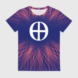 Женская футболка 3D Blue Exorcist red energy