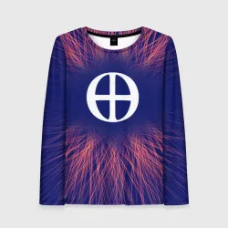 Женский лонгслив 3D Blue Exorcist red energy