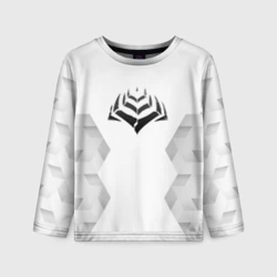 Детский лонгслив 3D Warframe white poly