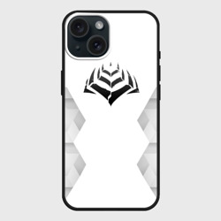 Чехол силиконовый для Apple iPhone 15 матовый Warframe white poly