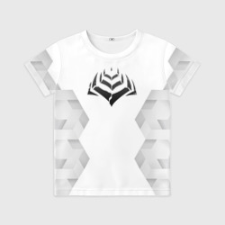 Детская футболка 3D Warframe white poly