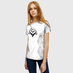 Женская футболка 3D Warframe white poly - фото 2