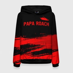 Женская толстовка 3D Papa Roach - red gradient посередине