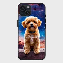 Чехол силиконовый для Apple iPhone 15 матовый Мальтипу в космосе