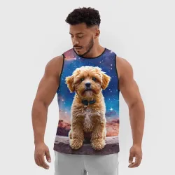 Мужская спортивная майка 3D Мальтипу в космосе - фото 2