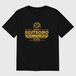 Женская футболка хлопок Oversize USCSS The Nostromo желтый