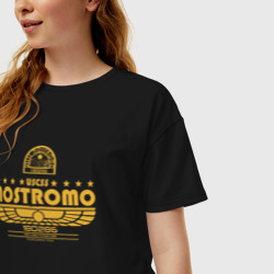 Женская футболка хлопок Oversize USCSS The Nostromo желтый - фото 2