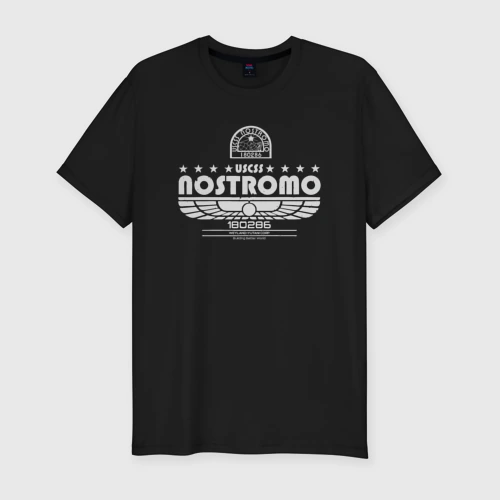 Мужская футболка хлопок Slim USCSS The Nostromo серый