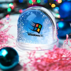 Игрушка Снежный шар Windows 95 logo - фото 2