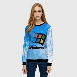 Женский свитшот 3D Windows 95 logo - фото 2