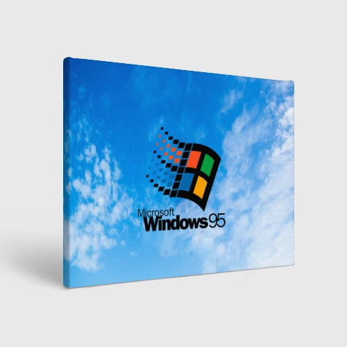 Холст прямоугольный Windows 95 logo