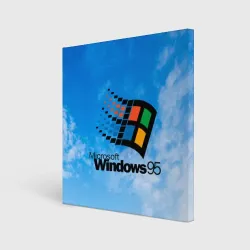 Холст квадратный Windows 95 logo