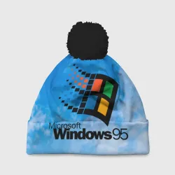 Шапка 3D c помпоном Windows 95 logo