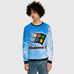 Мужской свитшот 3D Mindows 98 logo - фото 2