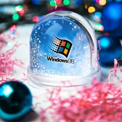 Игрушка Снежный шар Mindows 98 logo - фото 2