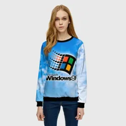 Женский свитшот 3D Mindows 98 logo - фото 2