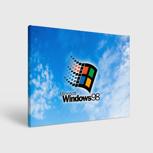 Холст прямоугольный Mindows 98 logo