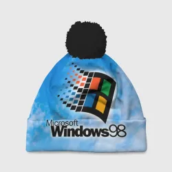 Шапка 3D c помпоном Mindows 98 logo