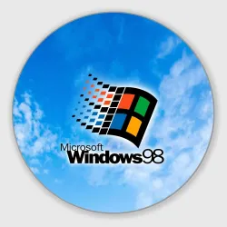 Круглый коврик для мышки Mindows 98 logo