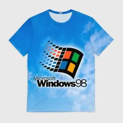 Мужская футболка 3D Mindows 98 logo