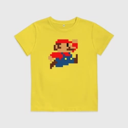 Детская футболка хлопок Mario 8 bit