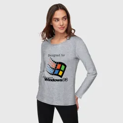 Женский лонгслив хлопок Предназначен для windows 98 - фото 2