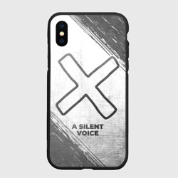 Чехол для iPhone XS Max матовый A Silent Voice - white gradient