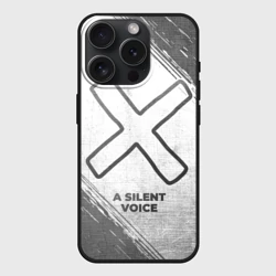 Чехол силиконовый для Apple iPhone 15 Pro Мax матовый A Silent Voice - white gradient