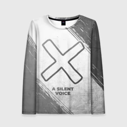 Женский лонгслив 3D A Silent Voice - white gradient